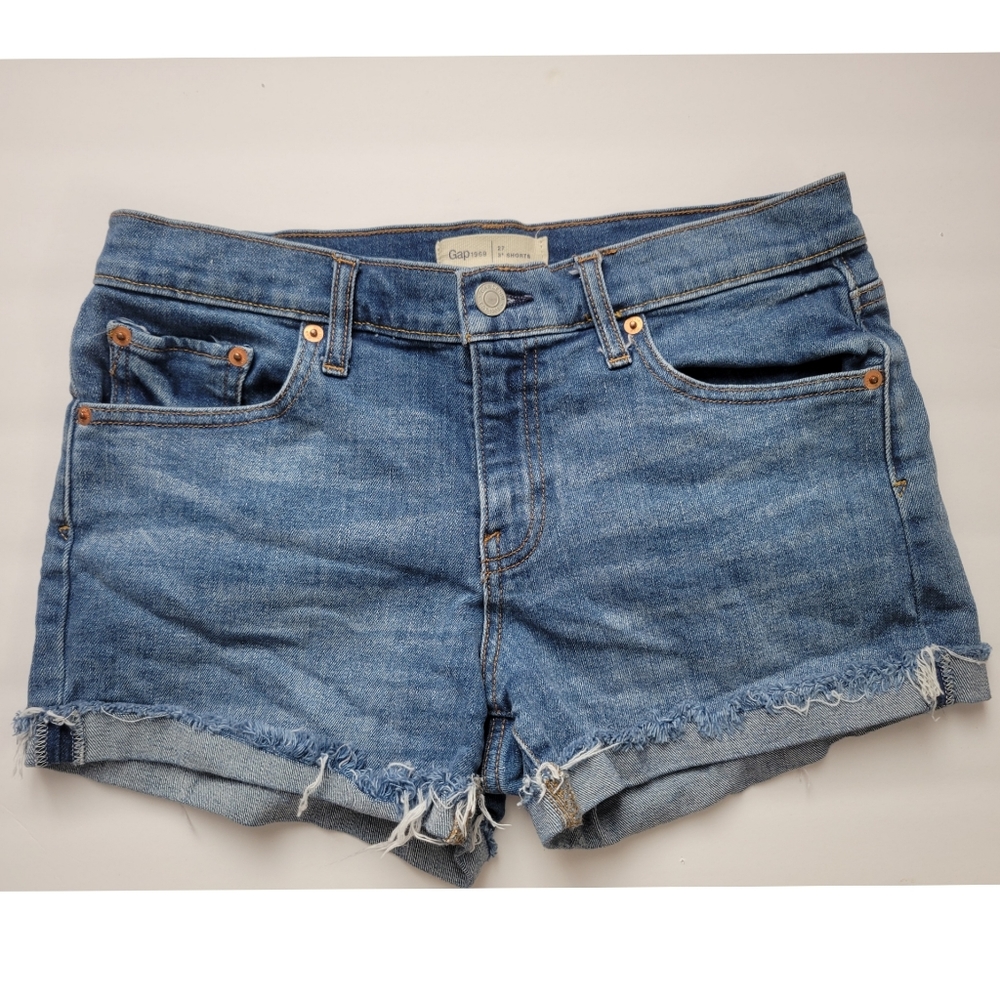 GAP 3" Denim Shorts W R Medium Indigo Size 27